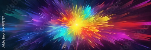 illustration of colorful starburst, generative AI