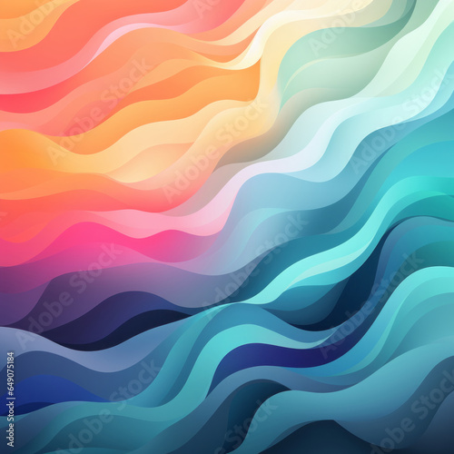 Abstract colorful background with wavy lines. Vector illustration for your design, Dynamic Effect Abstract Background