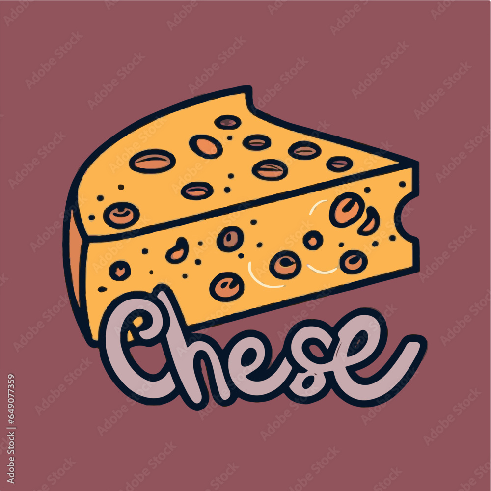 A cheese block with large holes. Block of porous Holland Maasdam cheese. A piece of Swiss dairy product. Color flat vector illustrations of fresh gourmet food isolated on a monochrome background A cheese block with large holes. Block of porous Holland Maasdam cheese. A piece of Swiss dairy product. Color flat vector illustrations of fresh gourmet food isolated on a monochrome background