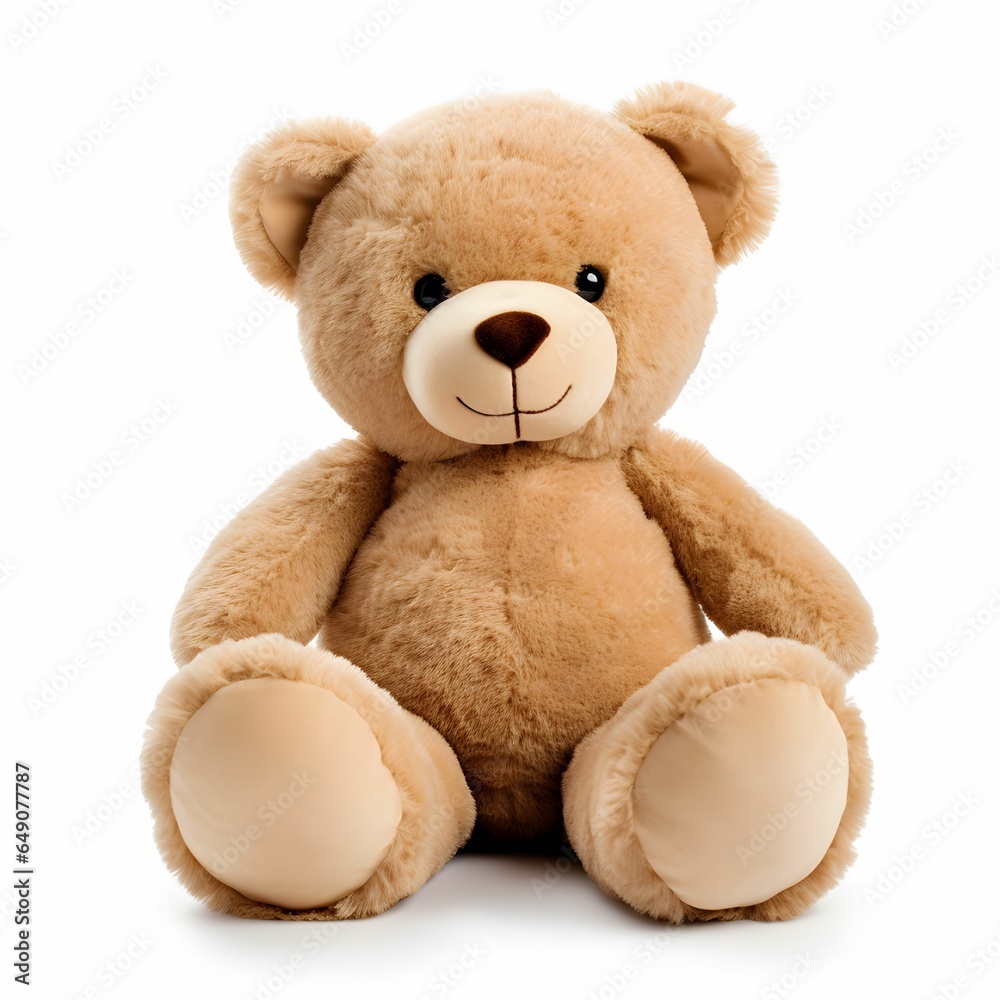 teddy bear sitting isolated on white teddy bear sitting isolated on white