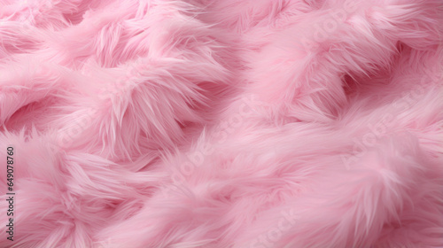 Pink fluffy fur texture.