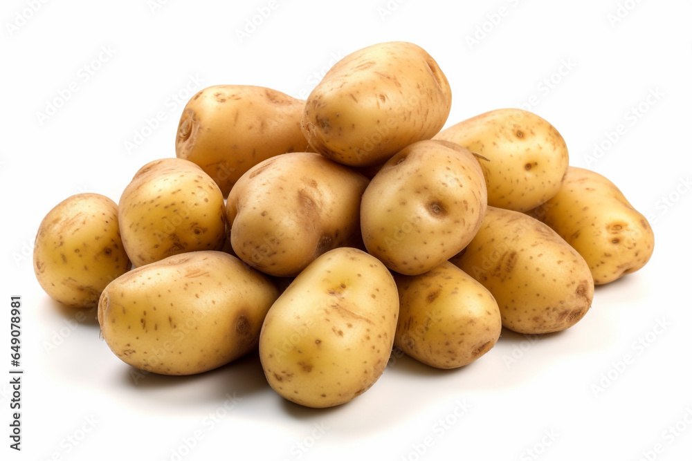 New potato isolated on white background New potato isolated on white background