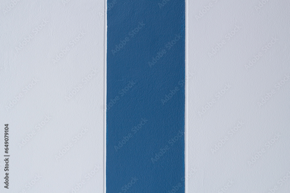 Fototapeta premium Textured of blue cement wall and dark blue making a groove for a pole for background.