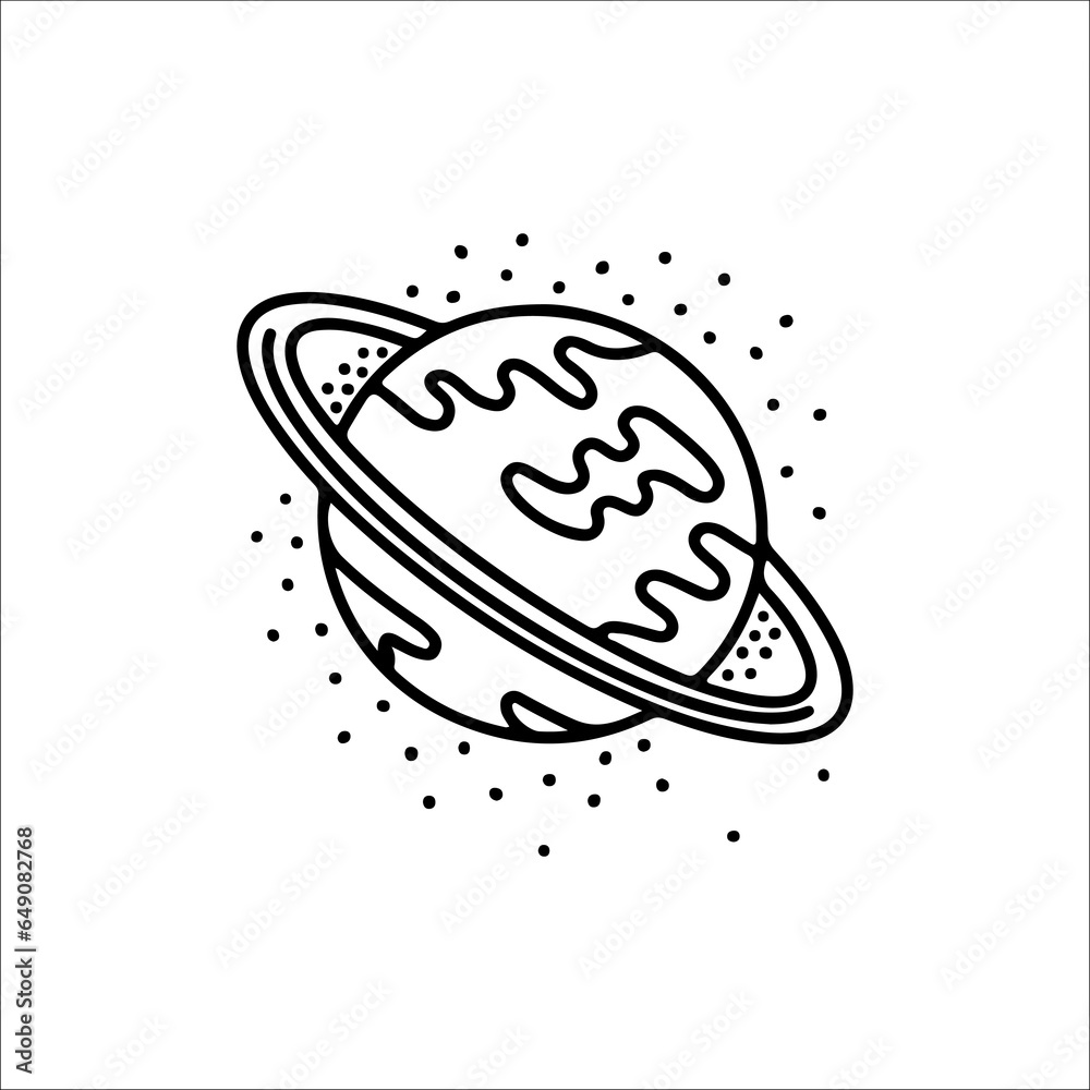 vector illustration of planet outline vector illustration of planet outline