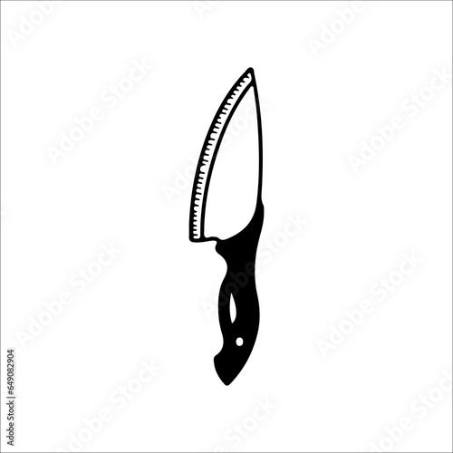 vector illustration of kitchen knife