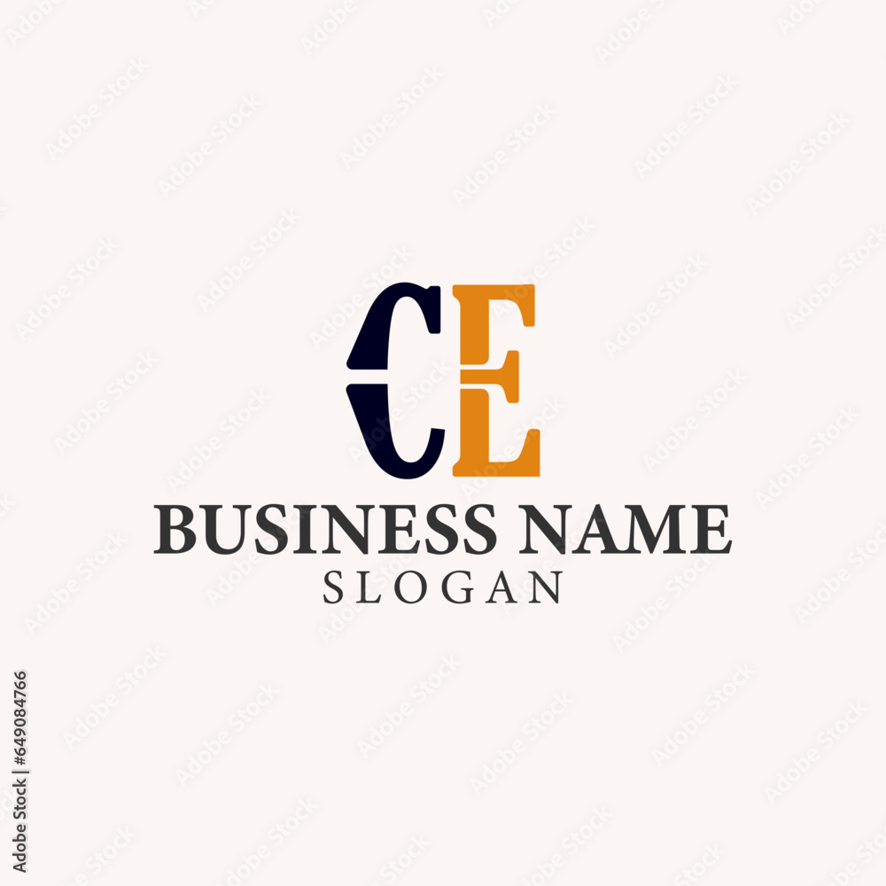 vector design elements for your company logo, letter ce logo. modern logo design, business corporate template. ce monogram logo.