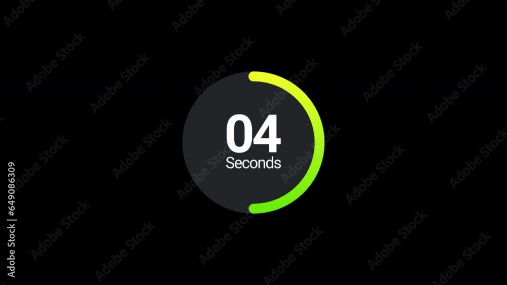 Circle countdown timer 10 seconds animation from 10 to 0 seconds, 10 Seconds countdown, Countdown timer