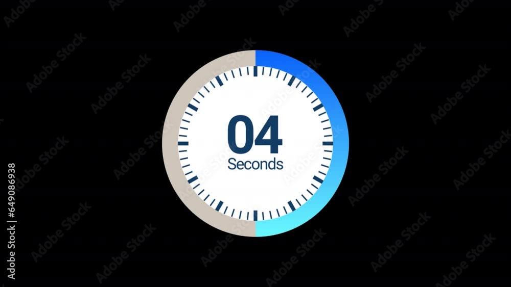 Circle countdown timer 10 seconds animation from 10 to 0 seconds, 10 Seconds countdown, Countdown timer
