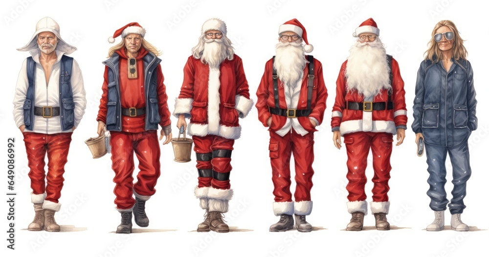 group of people in crismast suit