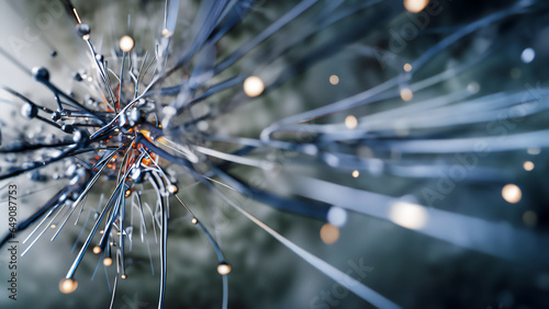 Artificial Neural Network Concept Art · Future of Technology with Organic Neuron Like Structures of Artificial Intelligence · Abstract Wallpaper Business Concept