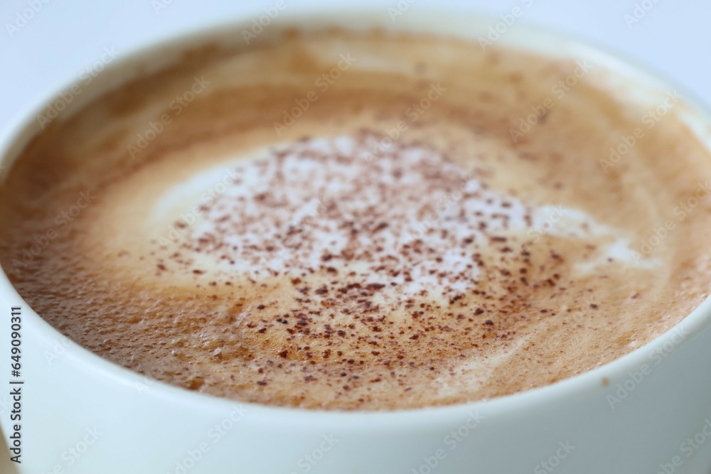 cup of coffee with milk cup of coffee with milk