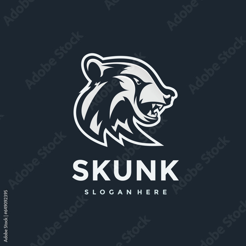 skunk mascot vector esport mascot 