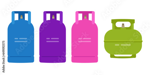 LPG Liquefied petroleum gas household natural cooking bottle container green blue purple and pink color
