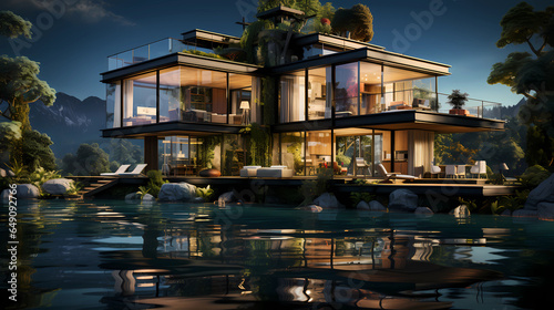 Floating Villa on Water © Asep