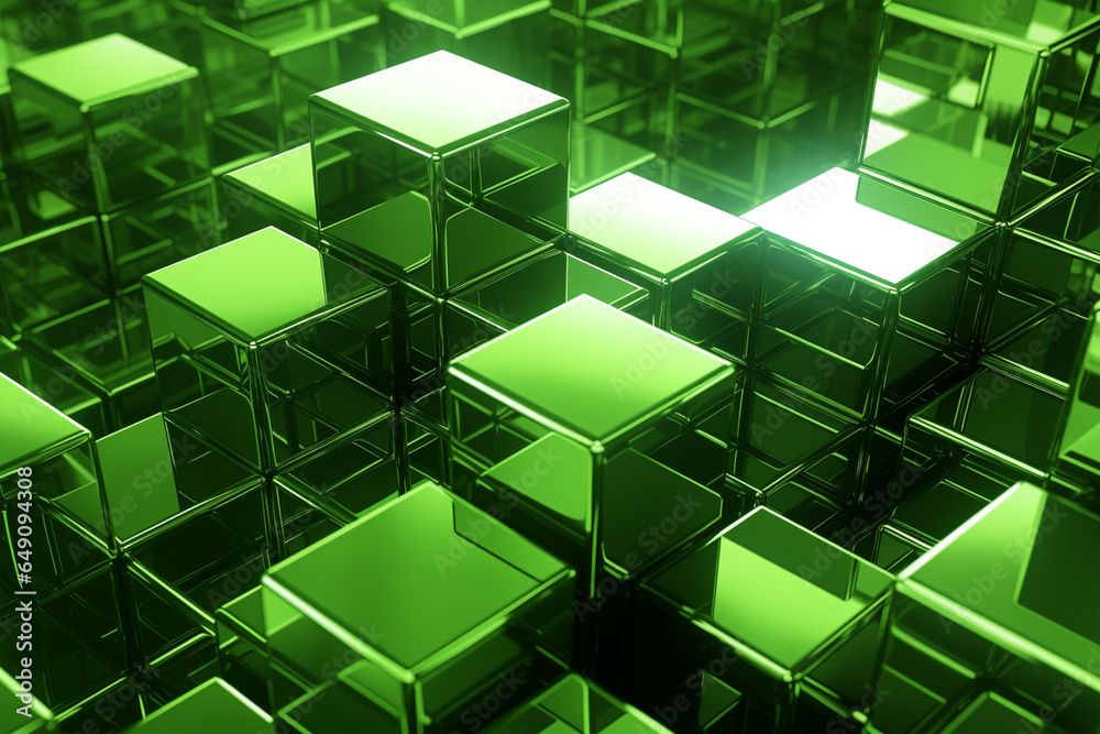 Abstract background of metallic cubes wallpaper Abstract background of metallic cubes wallpaper