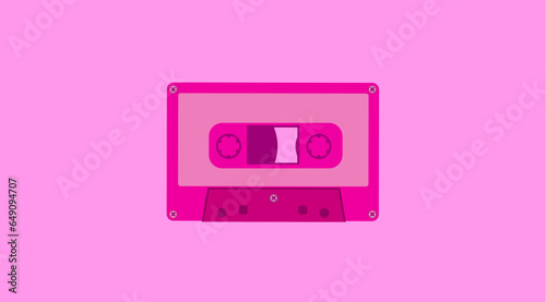 pink vintage retro cassette tape