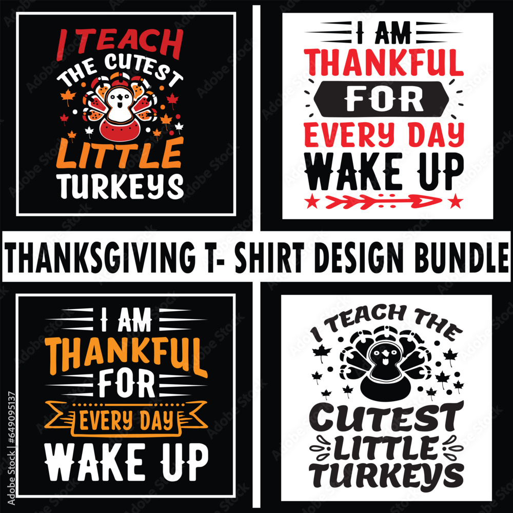 Thanksgiving  svg ,vector, typography t- shirt design bundle
