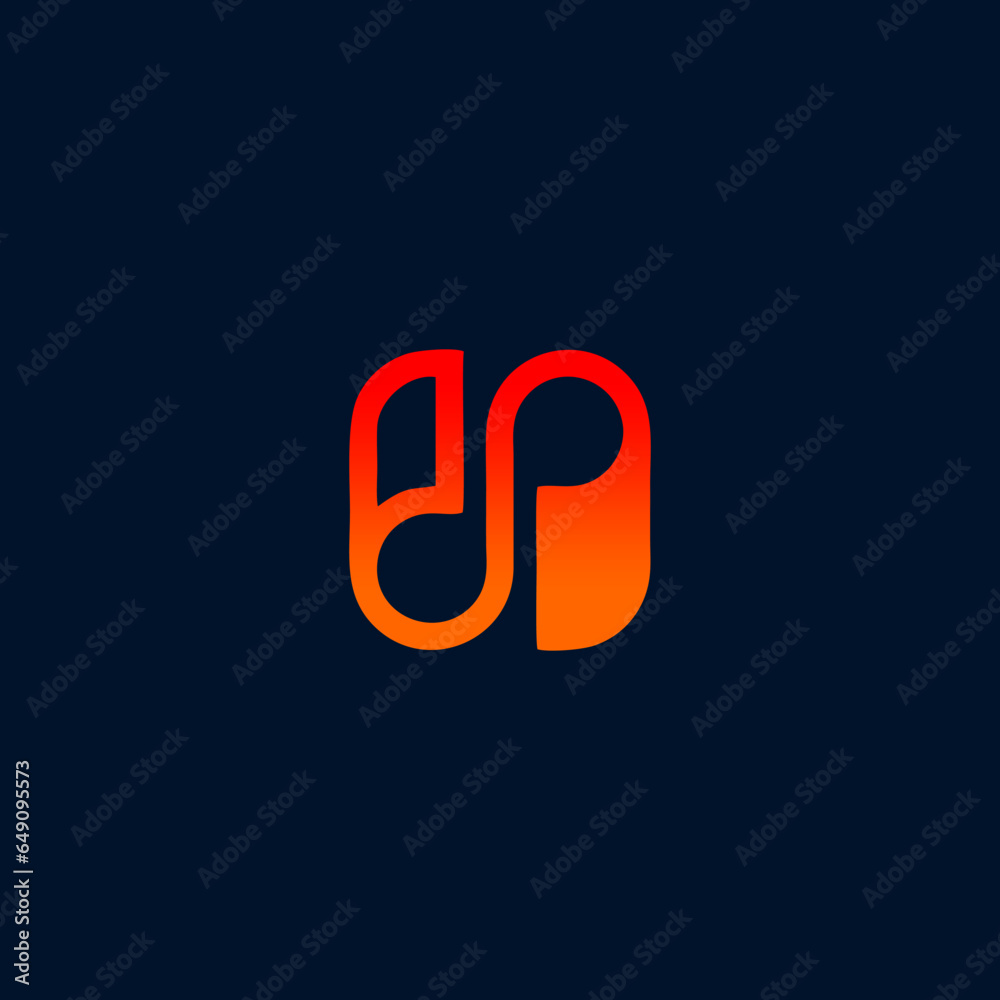 illustration of letter DP design logo illustration of letter DP design logo