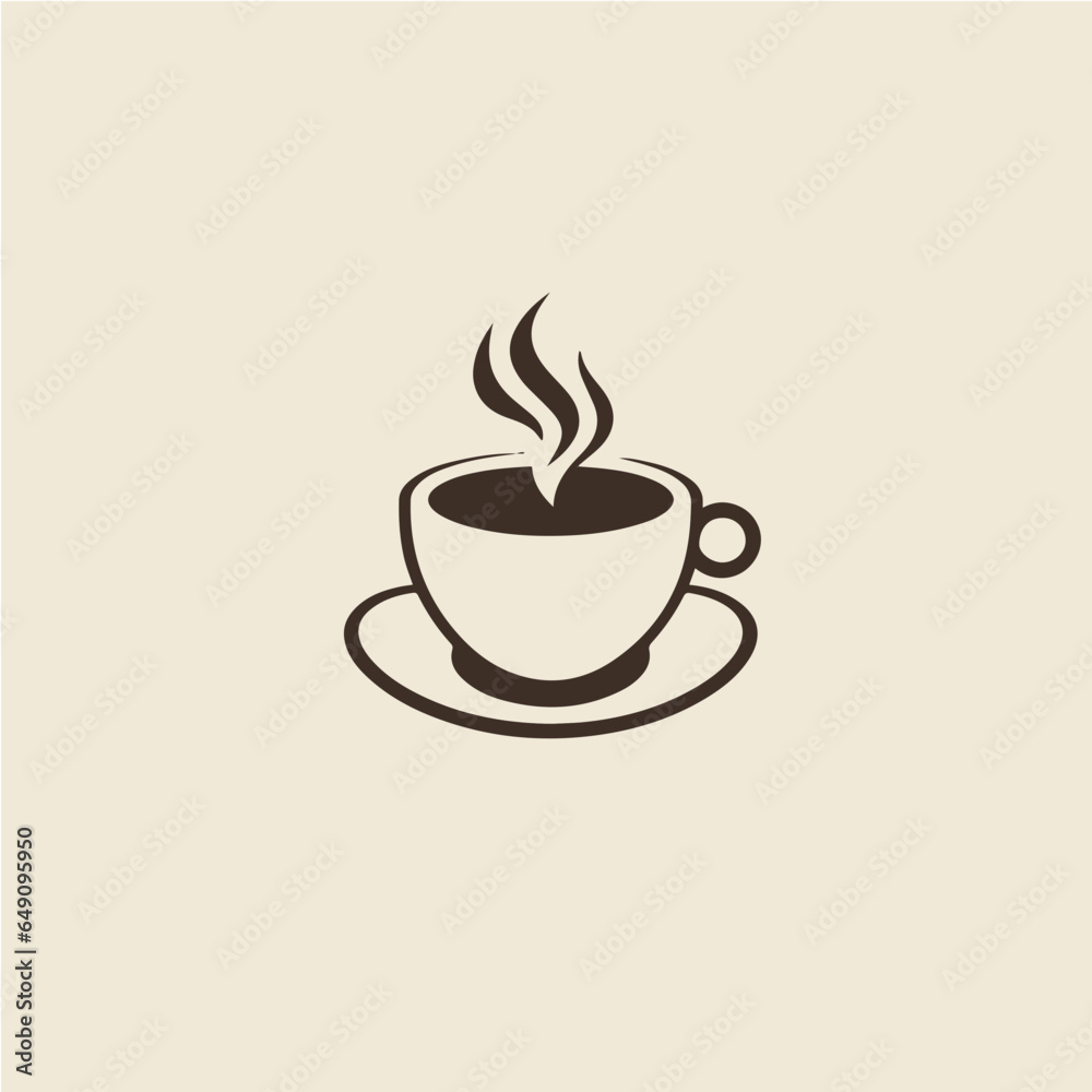 simple logo of a cup of coffee, vector art simple logo of a cup of coffee, vector art