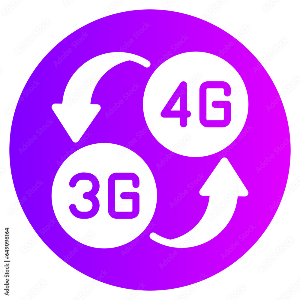 mobile data gradient icon