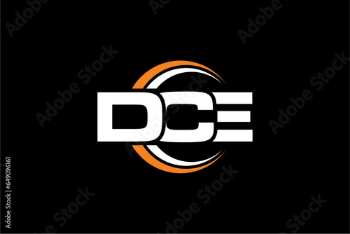DCE creative letter shield logo design vector icon illustration photo