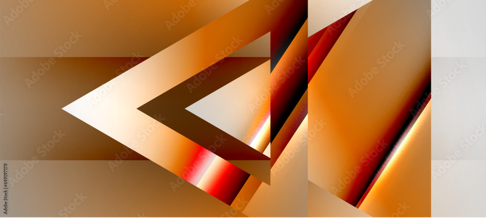 Trendy minimal geometric composition abstract background. Shadow lines and lights on glossy triangles backdrop. Vector Illustration For Wallpaper, Banner, Background, Card, Book Illustration Trendy minimal geometric composition abstract background. Shadow lines and lights on glossy triangles backdrop. Vector Illustration For Wallpaper, Banner, Background, Card, Book Illustration