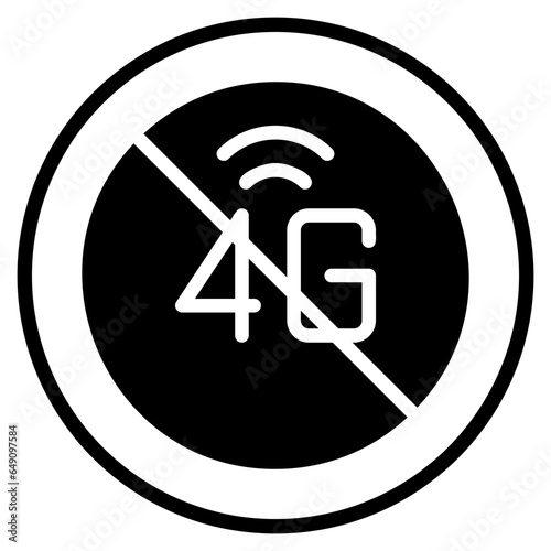 no signal glyph icon