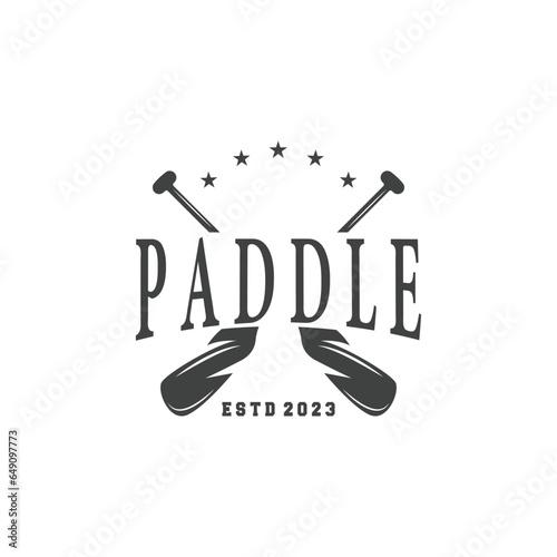 Paddle Logo, Boat Paddle Design Vector Illustration Symbol Simple Design