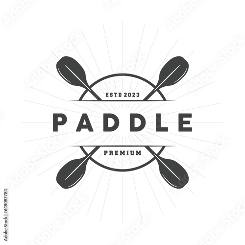 Paddle Logo, Boat Paddle Design Vector Illustration Symbol Simple Design