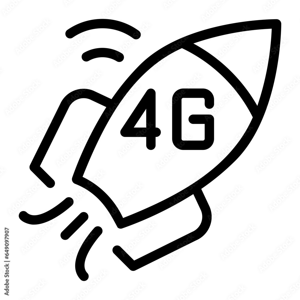 rocket line icon rocket line icon