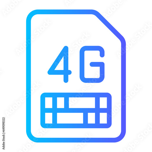 sim card gradient icon