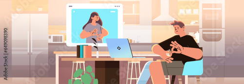deaf man with replaced robotic leg communicate with woman using sign language disabled deaf-mute guy with prosthesis body part hearing disability concept