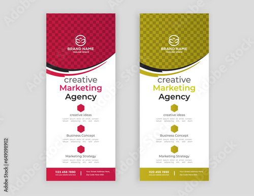  modern business rack card or dl flyer design template