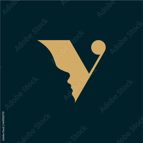 Letter V Beauty Logo Design