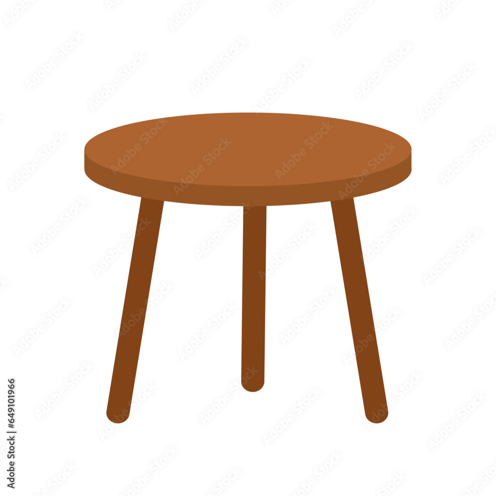 Vector realistic wooden round table isolated Vector realistic wooden round table isolated