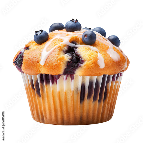 blueberry muffin isolated on transparent background Remove png, Clipping Path photo