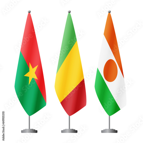 Flags states Alliance of Sahel States