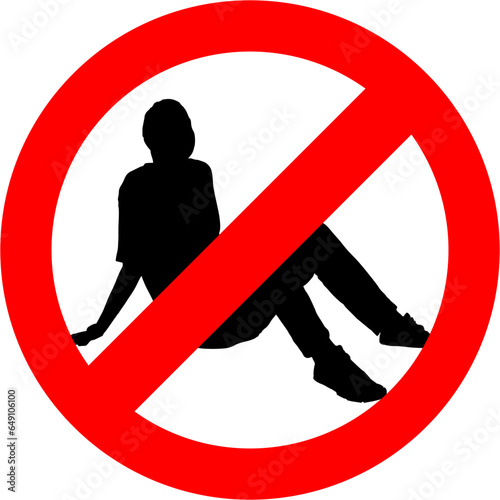 No sitting icon