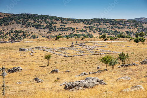 General view of Hattusa was the capital of the Hittite Empire in the late Bronze Age. Its ruins lie near modern Bogazkale. Corum, Turkey. photo