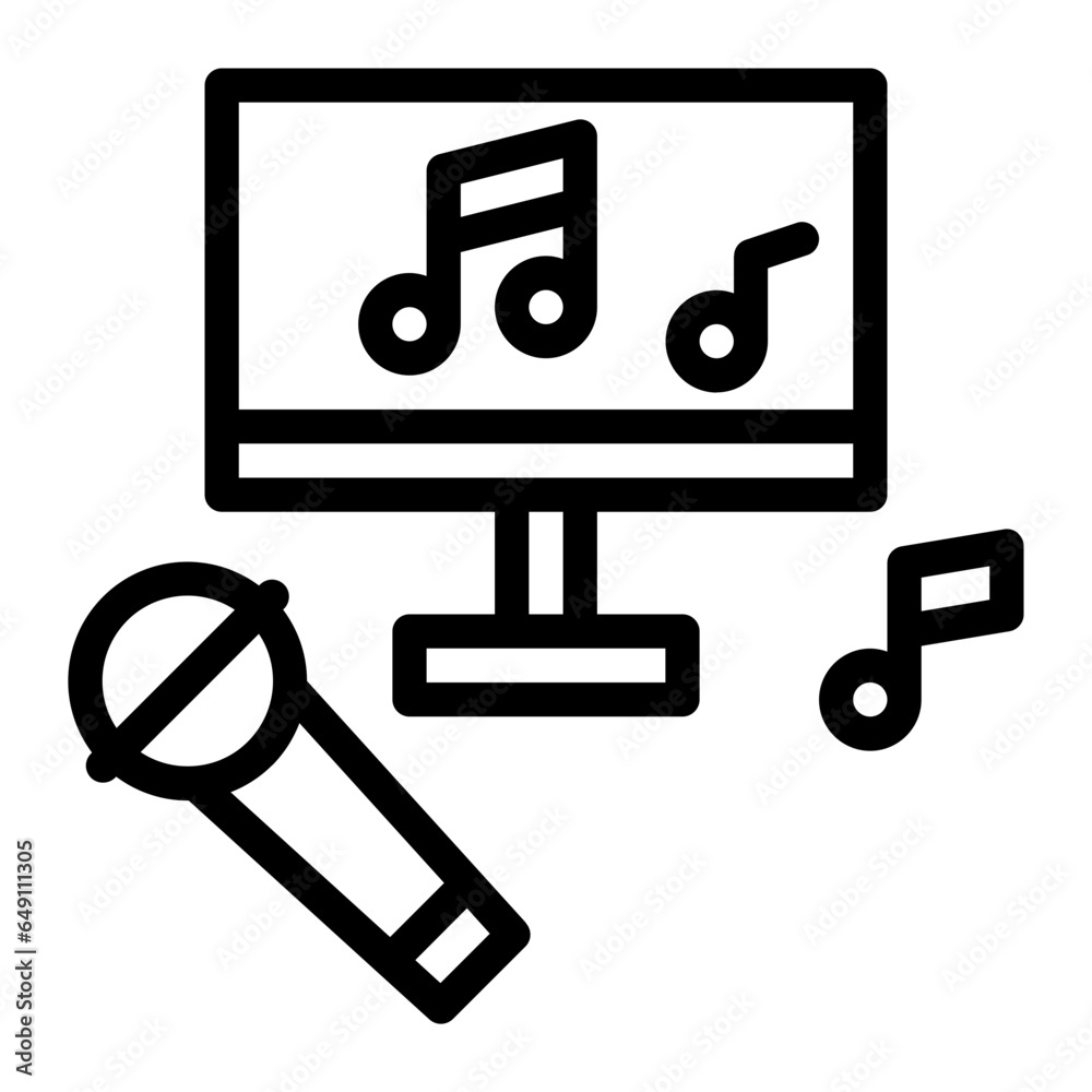 karaoke line icon karaoke line icon