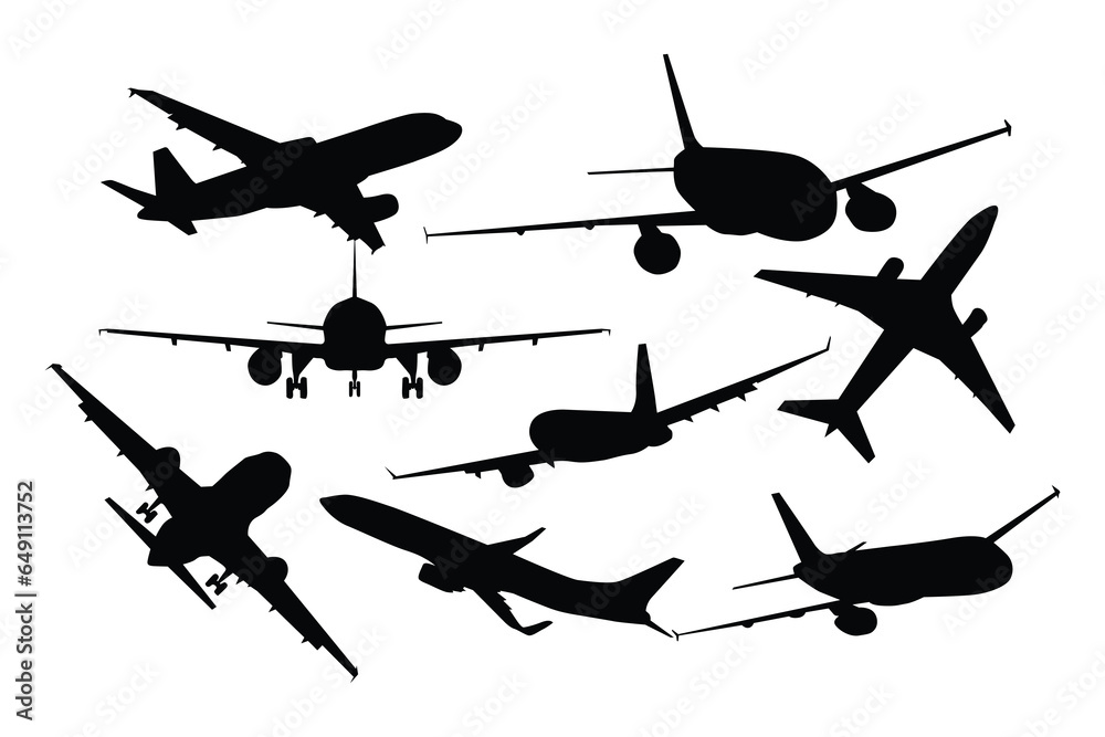 custom made wallpaper toronto digitalset of airplane logo vector silhouette