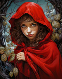 Red Riding Hood - Story Book Illustration