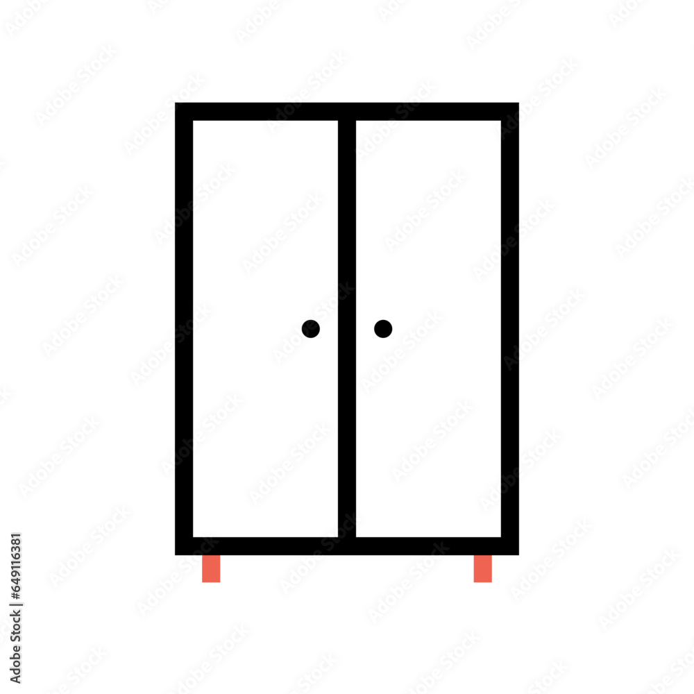 Furniture Icon Outline Style with 2 colors Furniture Icon Outline Style with 2 colors