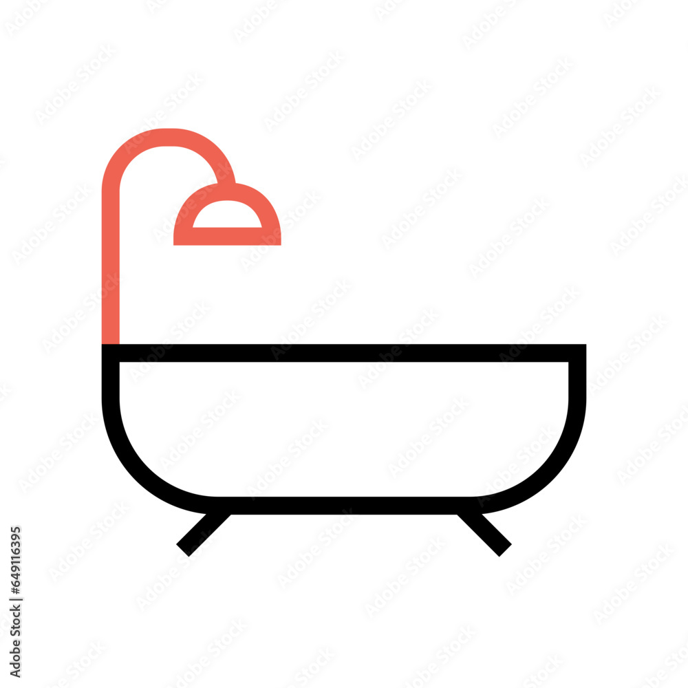 Furniture Icon Outline Style with 2 colors Furniture Icon Outline Style with 2 colors