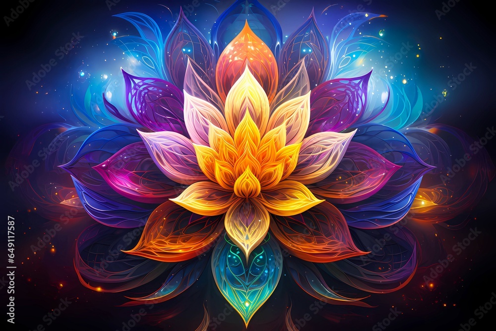 A colorful fractal artwork of the essence of life