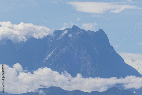 Extreme Close-up image of beautiful Mount Kinabalu, Sabah, Borneo (Image contain some blur and soft focus area.)