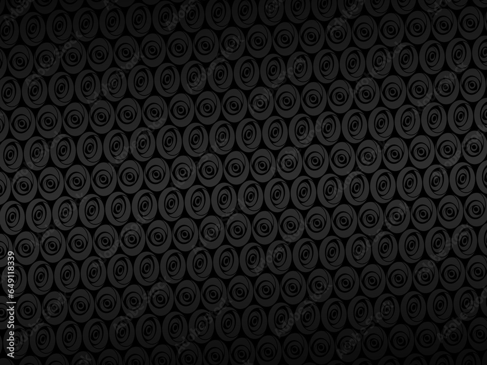 Black metal texture steel background. Luxurious steel ornament. Perforated metal sheet.