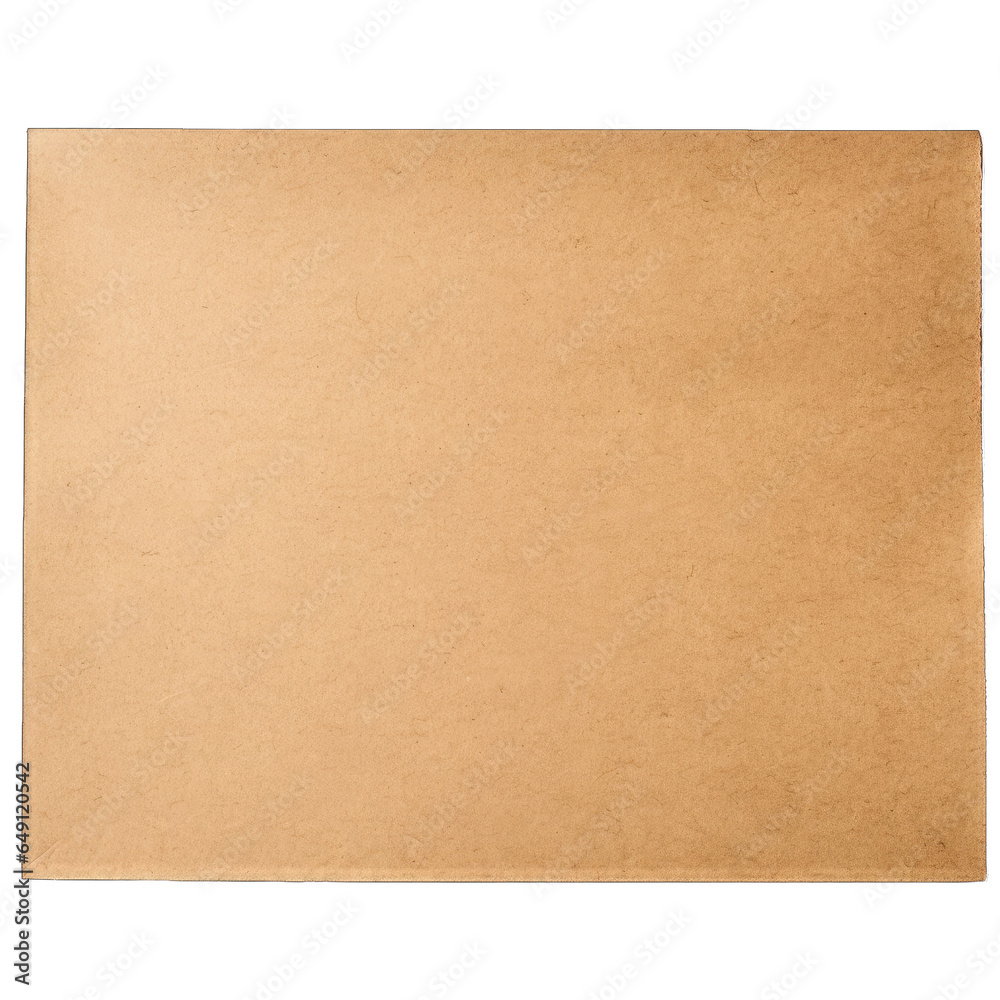 Top View of Cardboard Textured Background on White