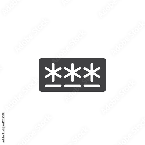 Pin code vector icon