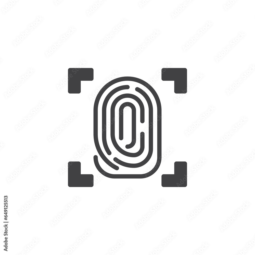 Biometrics identification vector icon Biometrics identification vector icon